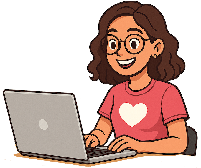 Woman working on laptop